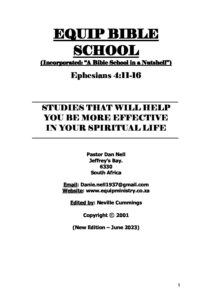 Cover of Equip Bible School (Manuscript) (2023)
